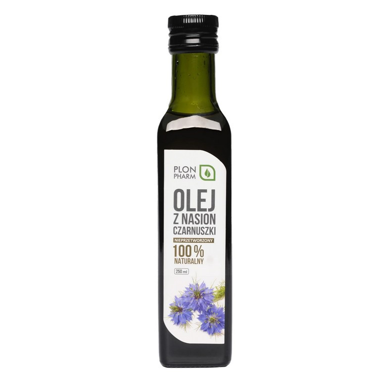 PLON PHARM Olej z czarnuszki zimnotłoczony 250 ml PLON PHARM Olej z czarnuszki zimnotłoczony 250 ml