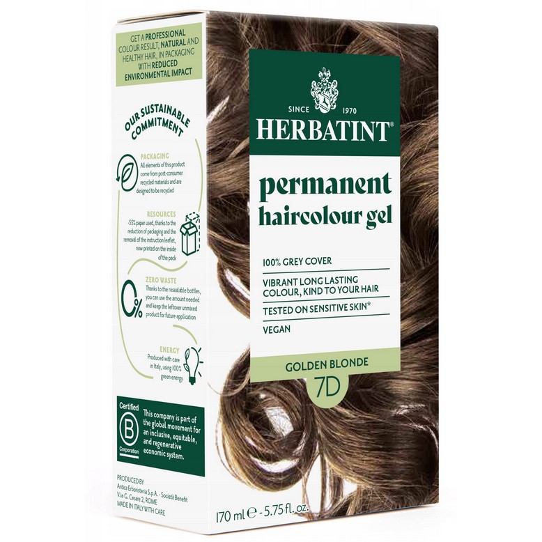 Herbatint Farba w żelu 7D Złoty Blond 150