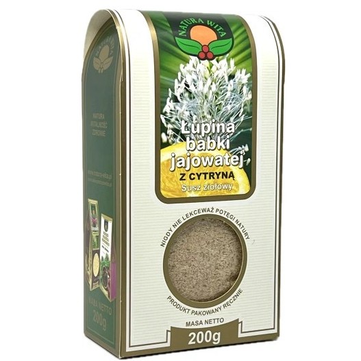 Natura Wita Łupina Babki Jajowatej z cytryną 200g Natura Wita Łupina Babki Jajowatej z cytryną 200g