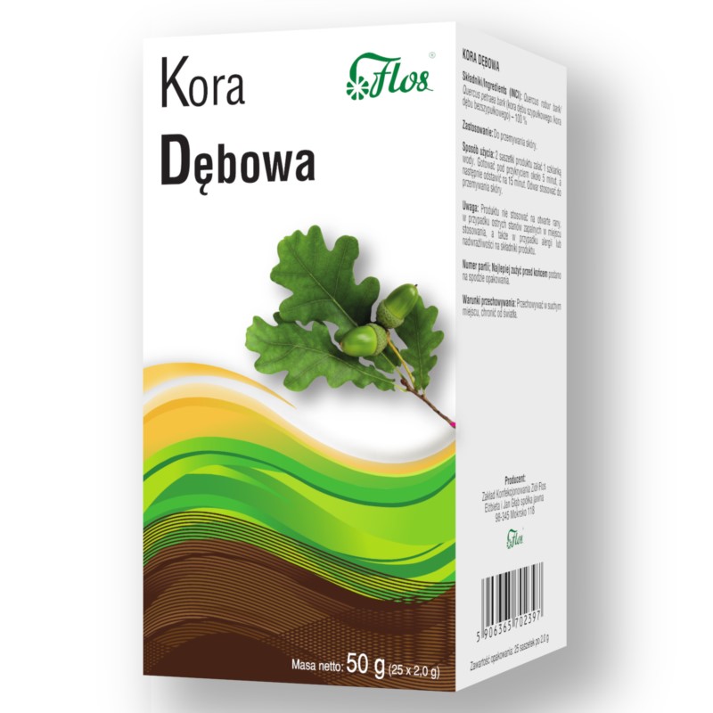 Flos Kora Dębowa 25 X 2 g Flos Kora Dębowa 25 X 2 g