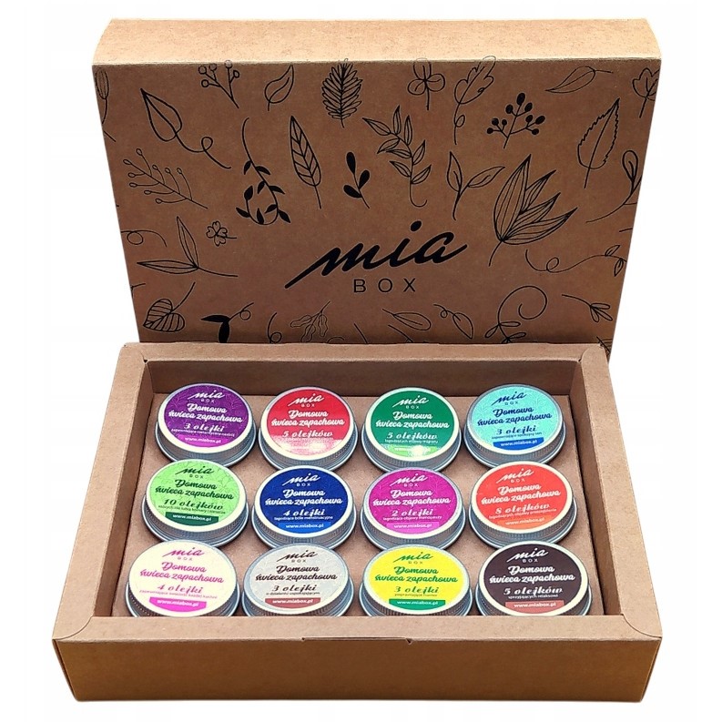 MiaBox Zestaw prezentowy Świece mini 12 szt MiaBox Zestaw prezentowy Świece mini 12 szt