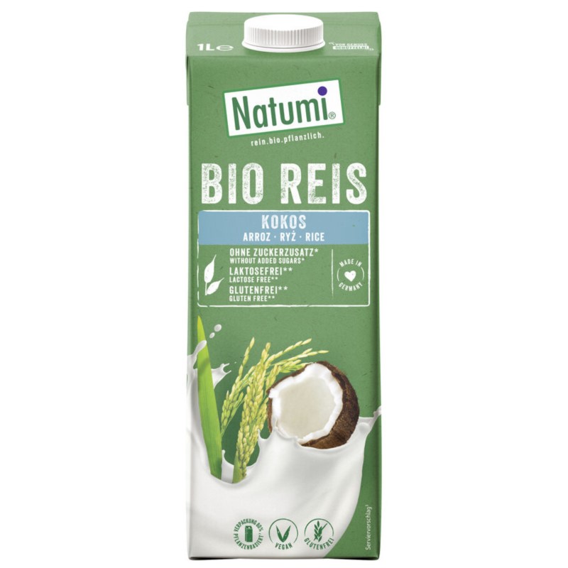 NATUMI Napój Ryżowo-Kokosowy Bezglutenowy BIO 1 L NATUMI Napój Ryżowo-Kokosowy Bezglutenowy BIO 1 L