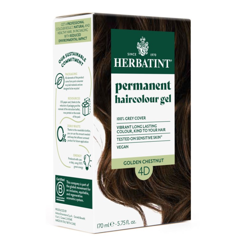 Herbatint Farba w żelu 4D Złoty Kasztan 170 ml Herbatint Farba w żelu 4D Złoty Kasztan 170 ml