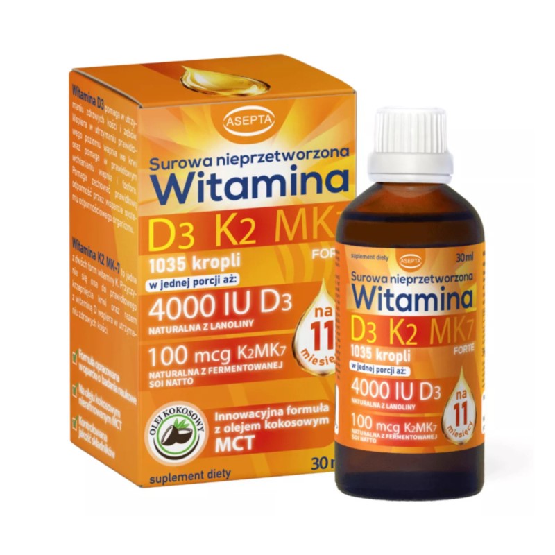Asepta Witamina D3 K2 MK7 10 ml Asepta Witamina D3 K2 MK7 10 ml