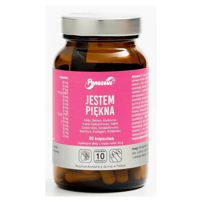 Panaseus Jestem Piękna 510 mg 50 k dla kobiet Panaseus Jestem Piękna 510 mg 50 k dla kobiet