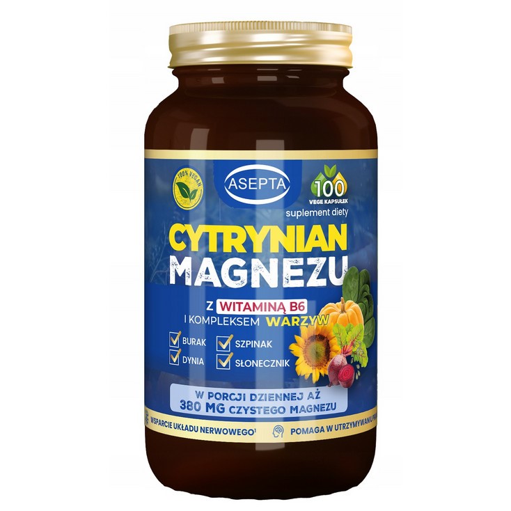 Asepta Cytrynian Magnezu 100 k Asepta Cytrynian Magnezu 100 k