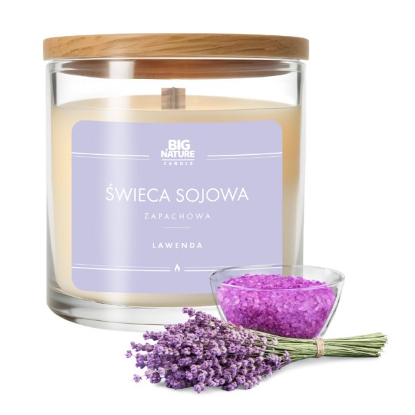 Big Nature Świeca Sojowa LAWENDA 150 g Big Nature Świeca Sojowa LAWENDA 150 g