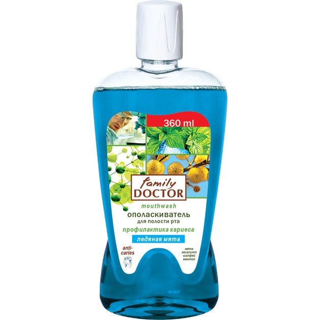Family Doctor Płyn do płukania ust ICE MINT 360 ml Family Doctor Płyn do płukania ust ICE MINT 360 ml