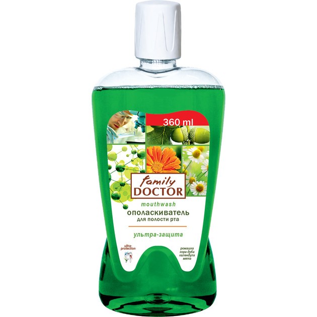 Family Doctor Płyn do płukania jamy ustnej 360 ml Family Doctor Płyn do płukania jamy ustnej 360 ml