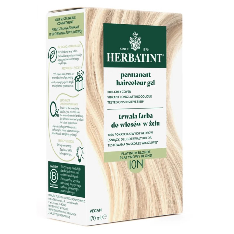 Herbatint Farba w żelu 10N Platynowy Blond 150 ml