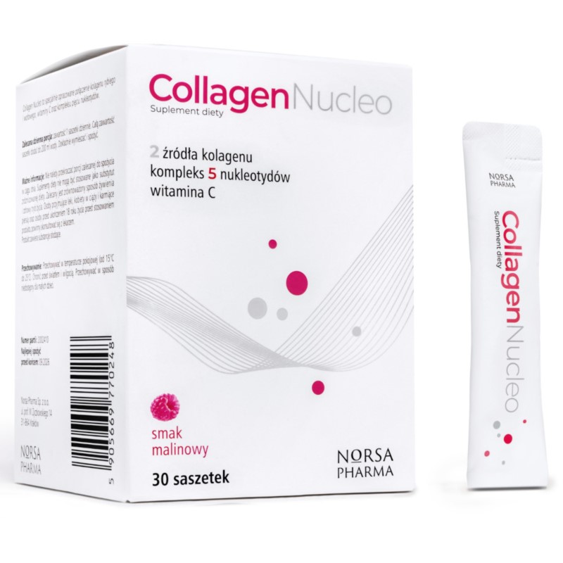 Norsa Pharma Collagen Nucleo smak malinowy 30 sasz Norsa Pharma Collagen Nucleo smak malinowy 30 sasz