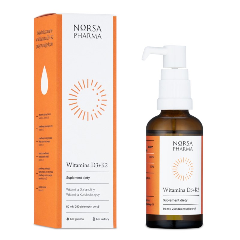Norsa Pharma Witamina D3+K2 50 ml Norsa Pharma Witamina D3+K2 50 ml
