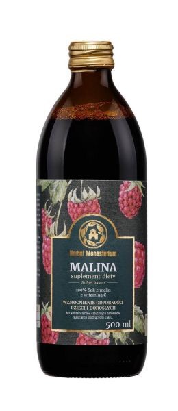 Herbal Monasterium Malina Sok z witaminą C 500 ml Herbal Monasterium Malina Sok z witaminą C 500 ml