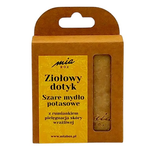MiaBox Szare mydło potasowe RUMIANKOWE 125 g MiaBox Szare mydło potasowe RUMIANKOWE 125 g