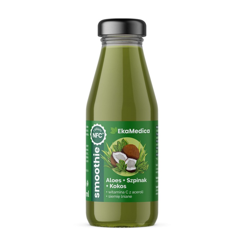Ekamedica Smoothie Aloes Szpinak Kokos 250 ml Ekamedica Smoothie Aloes Szpinak Kokos 250 ml