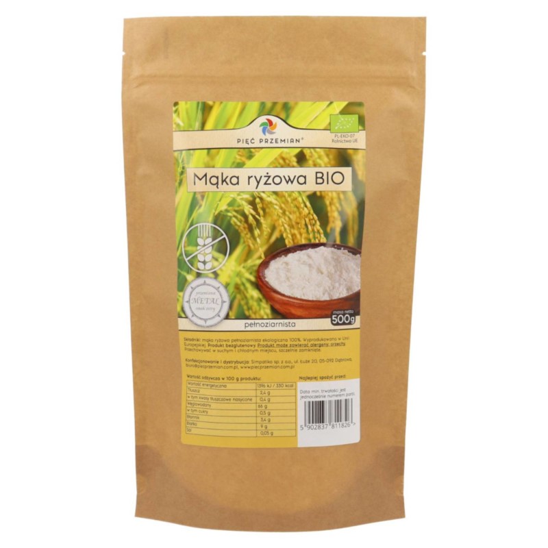 Pięć przemian Mąka ryżowa BIO 500 g