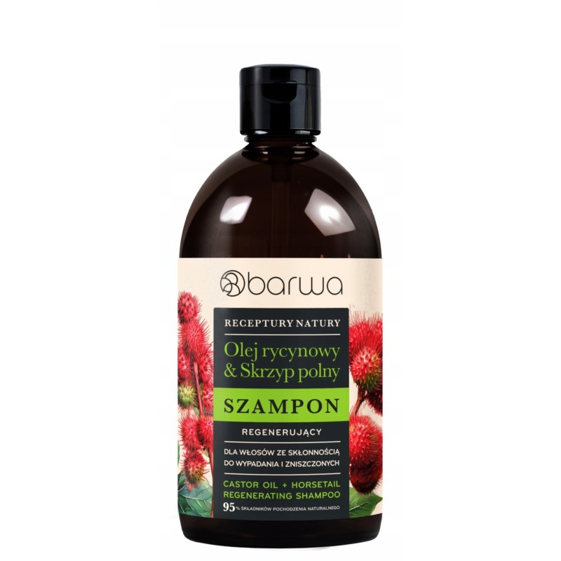 Recepty Natury Szampon Olej rycynowy 380 ml Recepty Natury Szampon Olej rycynowy 380 ml