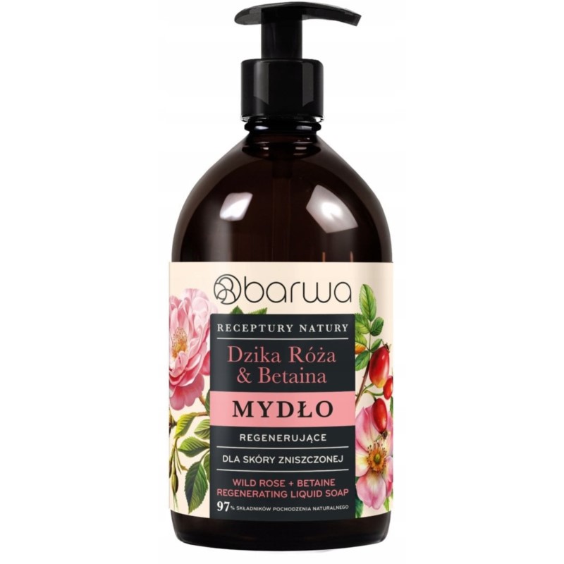 Recepty Natury Mydło Dzika Róża Betaina 480 ml Recepty Natury Mydło Dzika Róża Betaina 480 ml