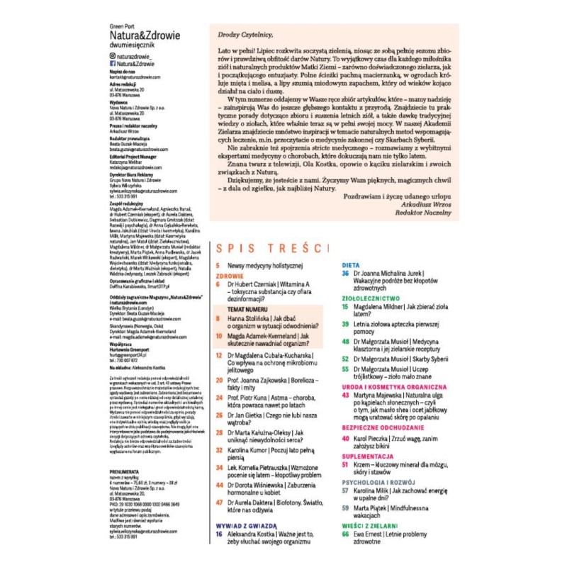 Magazyn Natura & Zdrowie Lipiec Sierpień 2025 Magazyn Natura & Zdrowie Lipiec Sierpień 2025