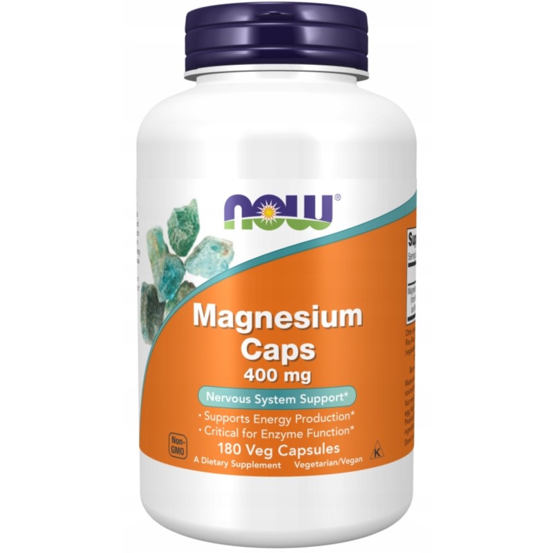 Now Foods Magnesium Caps 400 mg 180 kapsułek Now Foods Magnesium Caps 400 mg 180 kapsułek
