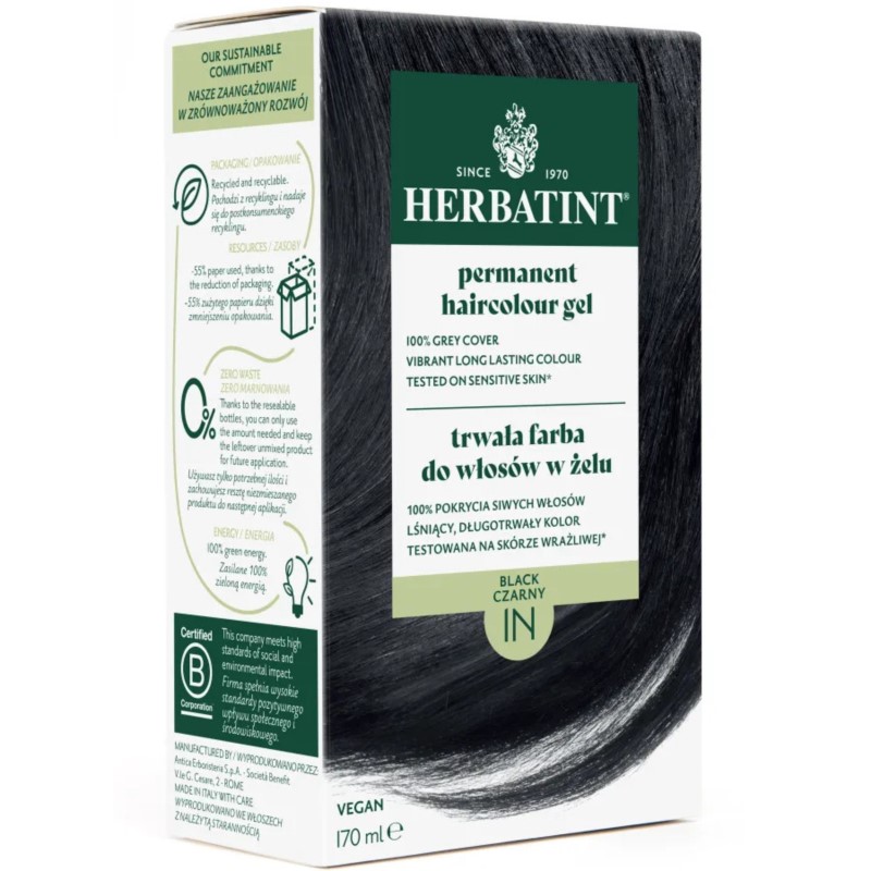 Herbatint Farba w żelu 1N Czarny 170 ml