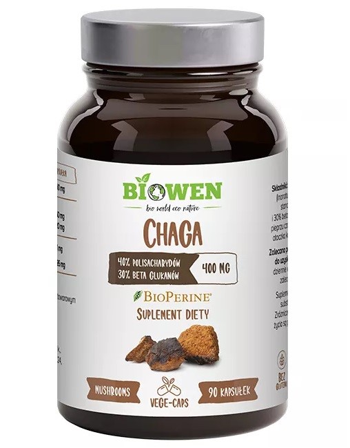 Biowen Chaga 400 mg 90 kapsułek