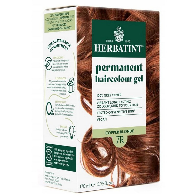 Herbatint Farba w żelu 7R Miedziany Blond 150 ml