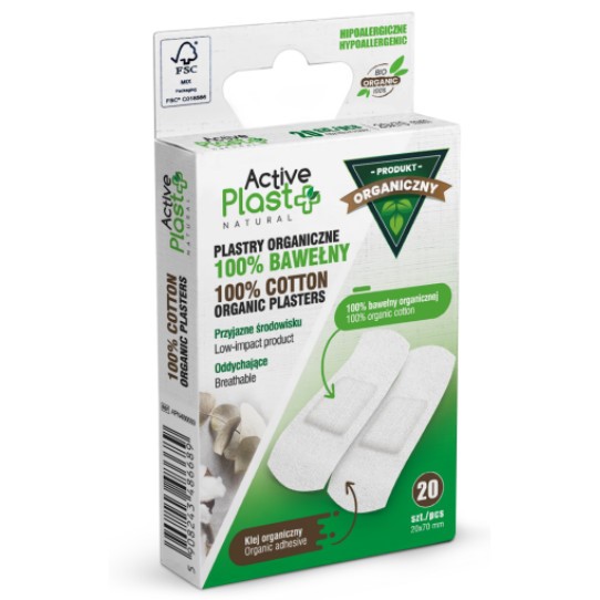 ActivePlast Plaster 100% Organic Cotton 20szt. 2/7
