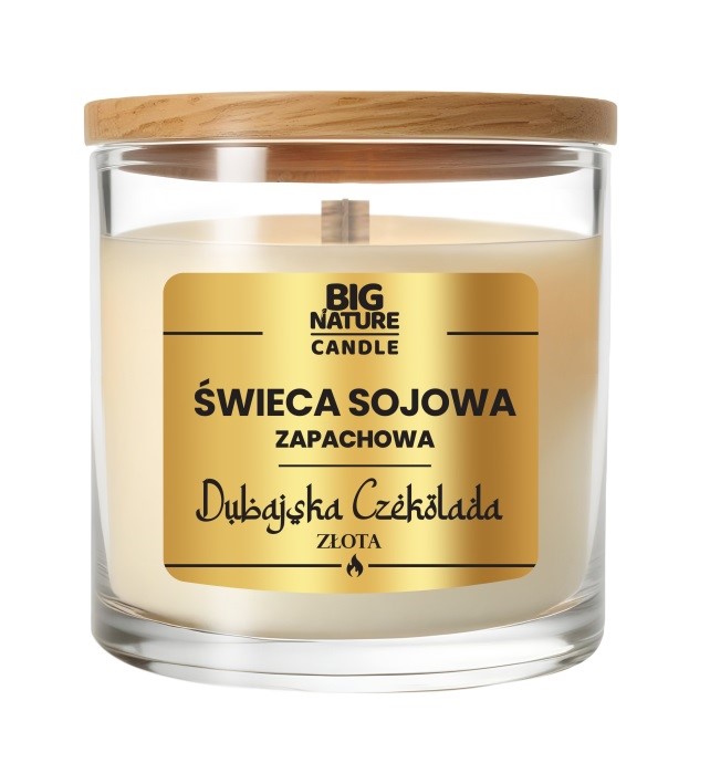 Big Nature Świeca Sojowa Dubajska Czekolada 215 g Big Nature Świeca Sojowa Dubajska Czekolada 215 g