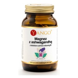 Yango Magnez z ashwagandhą szafraniem i B6 90 k Yango Magnez z ashwagandhą szafraniem i B6 90 k