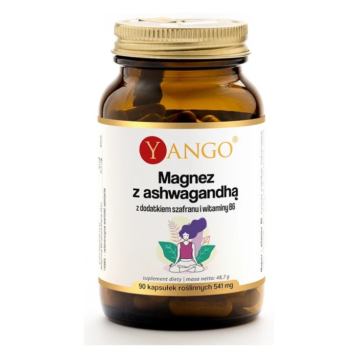 Yango Magnez z ashwagandhą szafraniem i B6 90 k