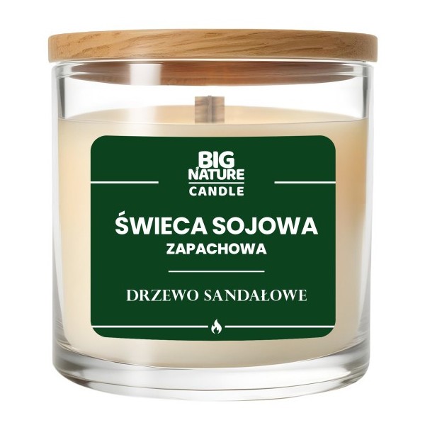 Big Nature Świeca Sojowa DRZEWO SANDAŁOWE 225 g