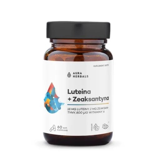 Aura Herbals Luteina Zeaksantyna Witamina A 60 kap