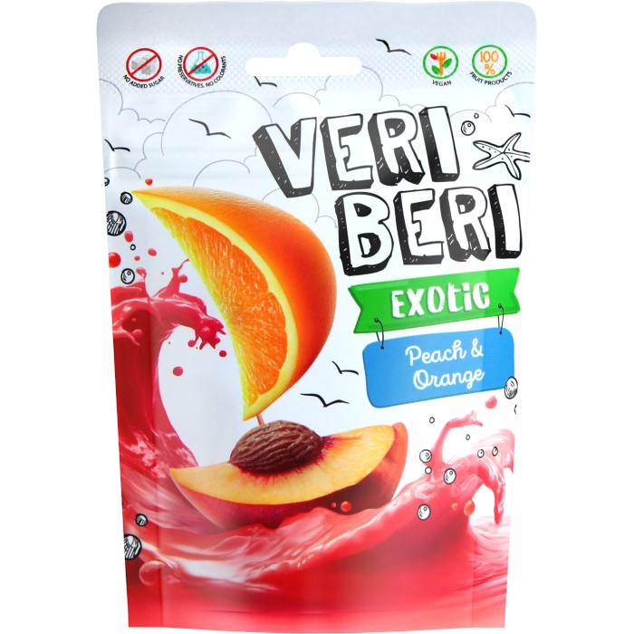 Veri Beri Bezglutenowe żelki brzoskwinia pomarańcz Veri Beri Bezglutenowe żelki brzoskwinia pomarańcz