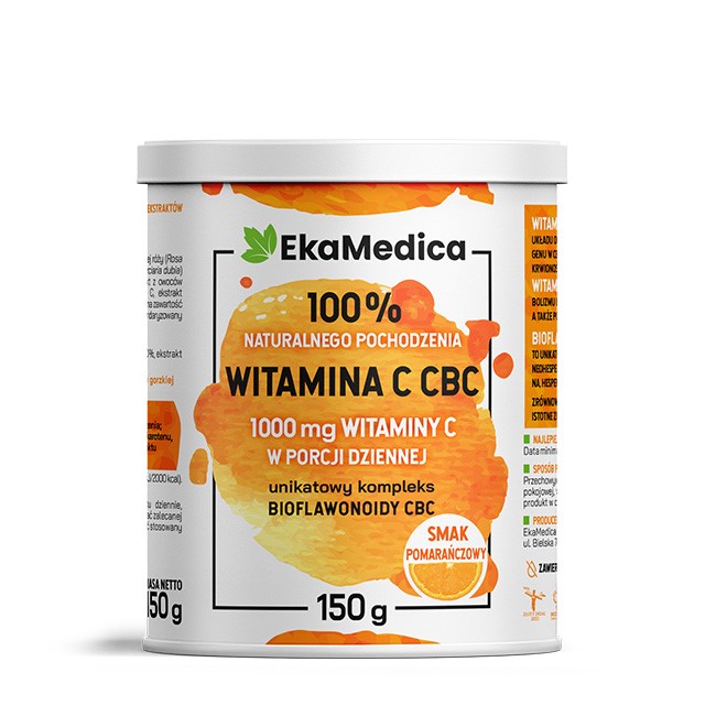 Ekamedica Witamina C CBC pomarańcza 150 g Ekamedica Witamina C CBC pomarańcza 150 g