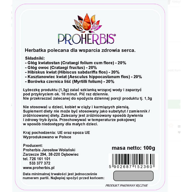 Proherbis Serce 100 g