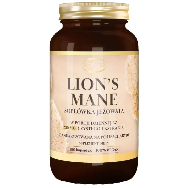 Asepta Lion's mane Soplówka jeżowata 100 k Asepta Lion's mane Soplówka jeżowata 100 k
