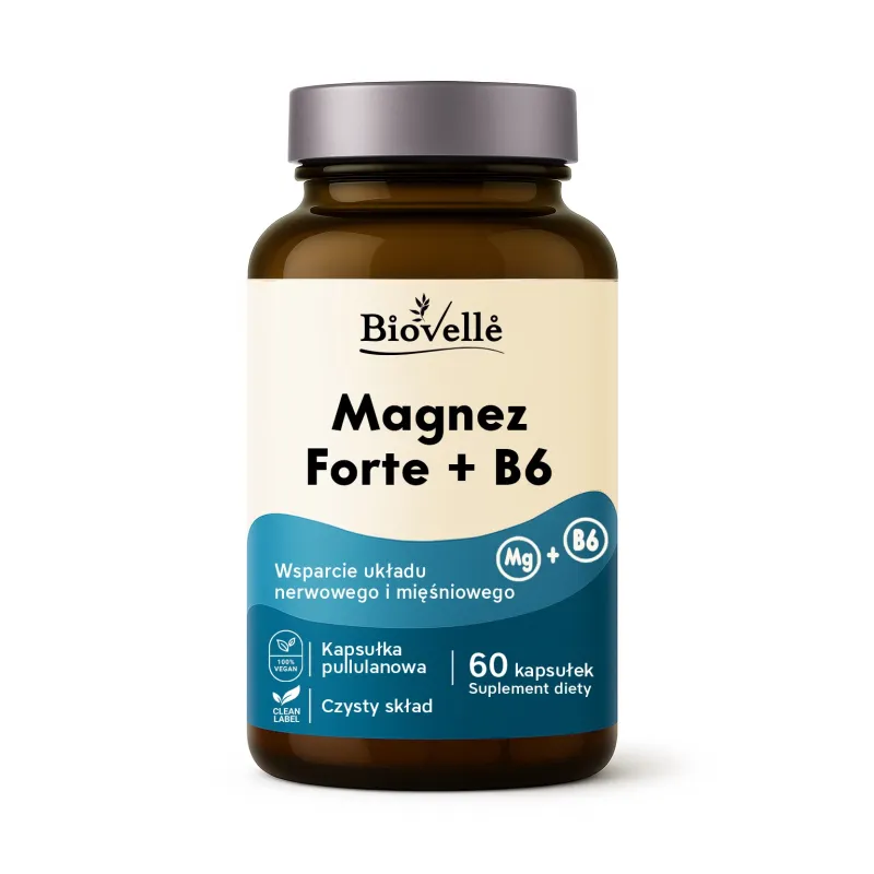 Biovelle Magnez Forte + B6 60 kapsułek Biovelle Magnez Forte + B6 60 kapsułek