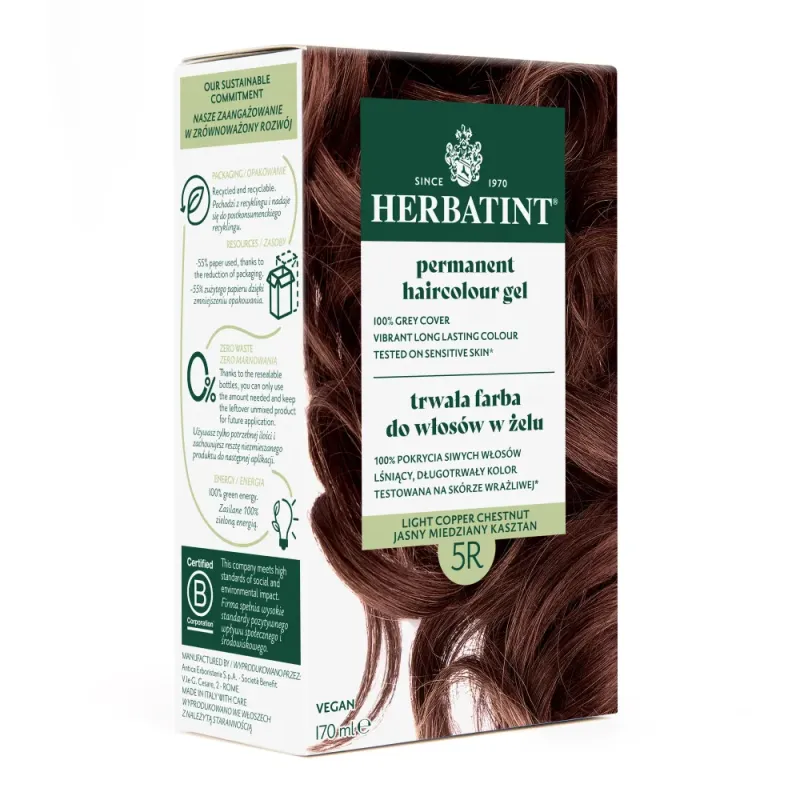 Herbatint Farba 5R Jasny Miedziany Kasztan 150 ml Herbatint Farba 5R Jasny Miedziany Kasztan 150 ml