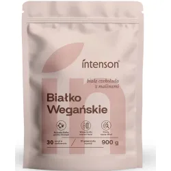 Intenson Wegańskie białko biała czekolada z maliną