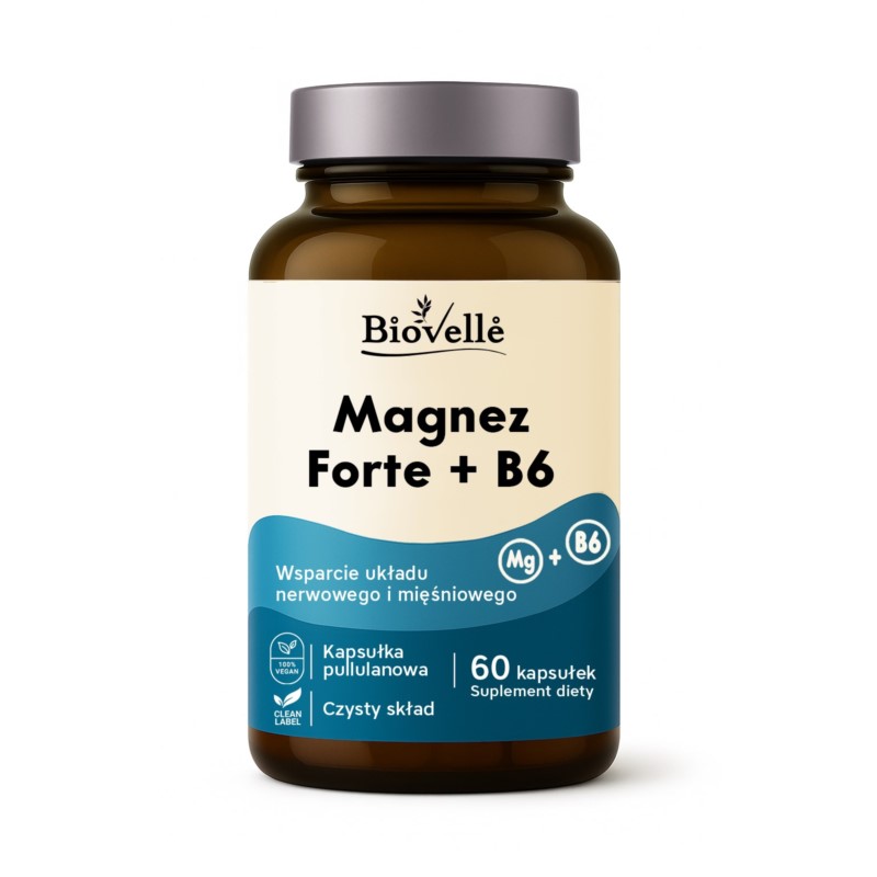 Biovelle Magnez Forte + B6 60 kapsułek Biovelle Magnez Forte + B6 60 kapsułek