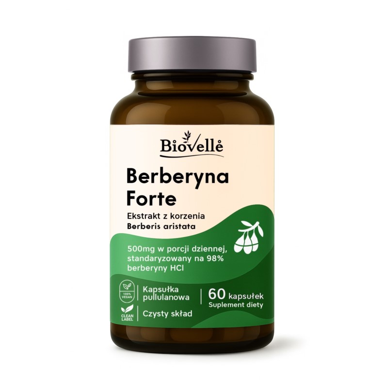 Biovelle Berberyna Forte z Chromem 500 mg 60 k Biovelle Berberyna Forte z Chromem 500 mg 60 k