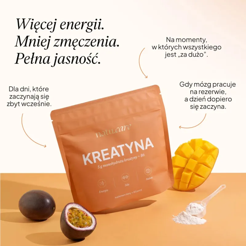 Natu Care Kreatyna 372 g 5 mg monohydratu kreatyny Natu Care Kreatyna 372 g 5 mg monohydratu kreatyny
