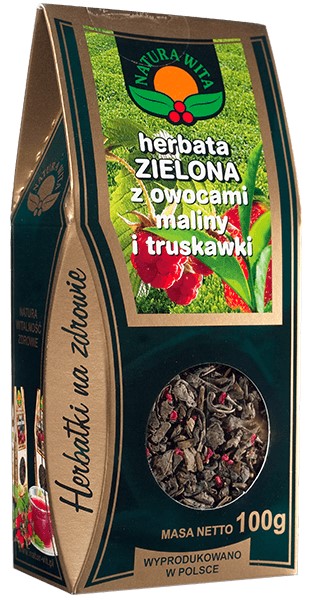 Natura Wita Herbata Zielona Malina I Truskawka100G