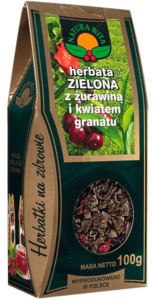 Natura Wita Herbata Zielona Z Żurawiną 100G