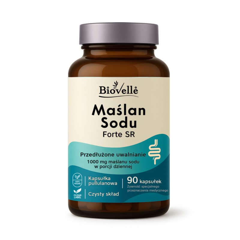 Biovelle Maślan Sodu Forte SR 1000 mg 90 kapsułek Biovelle Maślan Sodu Forte SR 1000 mg 90 kapsułek