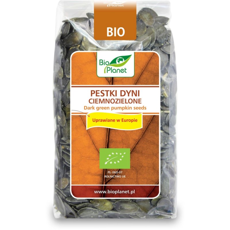 BIO PLANET Pestki dyni ciemnozielone BIO 350g