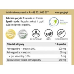 Yango Ashwagandha 3 formy 90 k