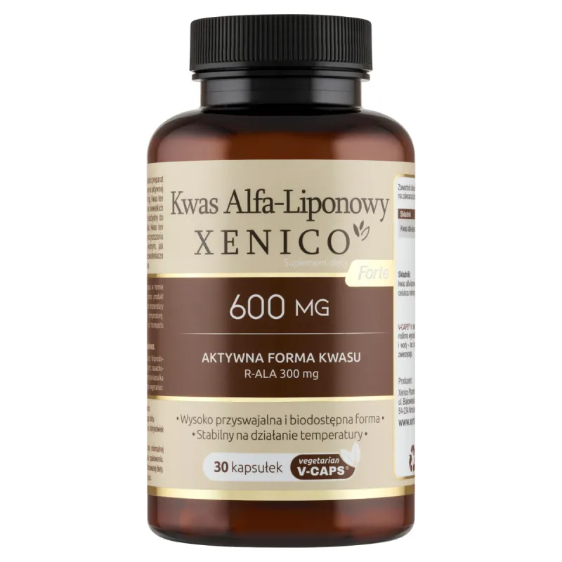Kwas Alfa-Liponowy FORTE 600 mg Xenico®, 30 kaps.