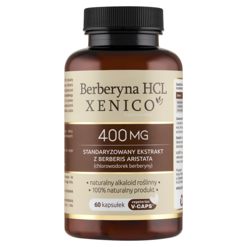 Berberyna XCL Xenico 400 mg, 60 kaps.